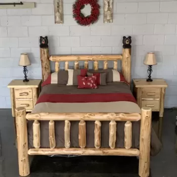 Carved Log Bed