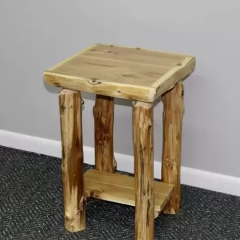 Hickory Space Saver End Table