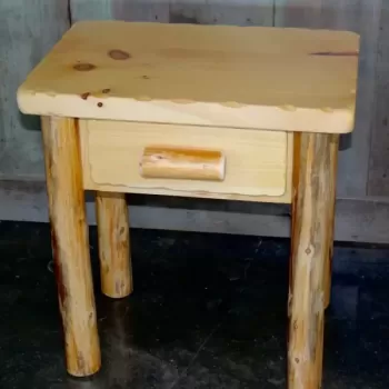 Pine One Drawer End Table