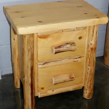 Pine Two Drawer End Table